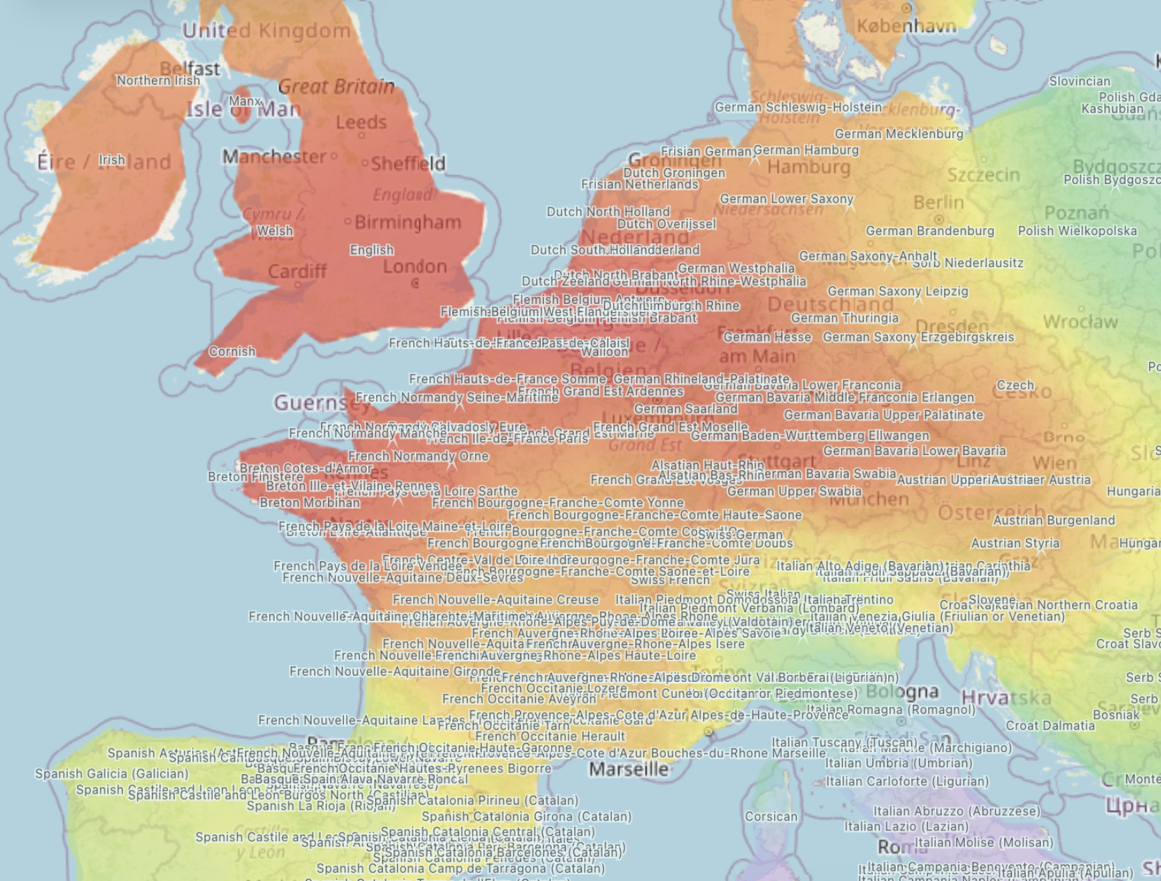 Vista previa del mapa de calor World Genetics